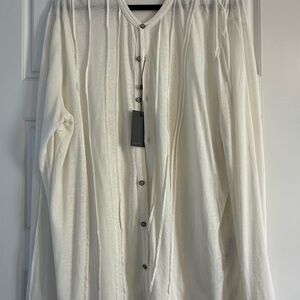 John Varvatos Cream Button-Down Shirt